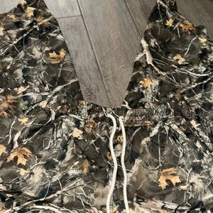 Camouflage Print Pants with Drawstring